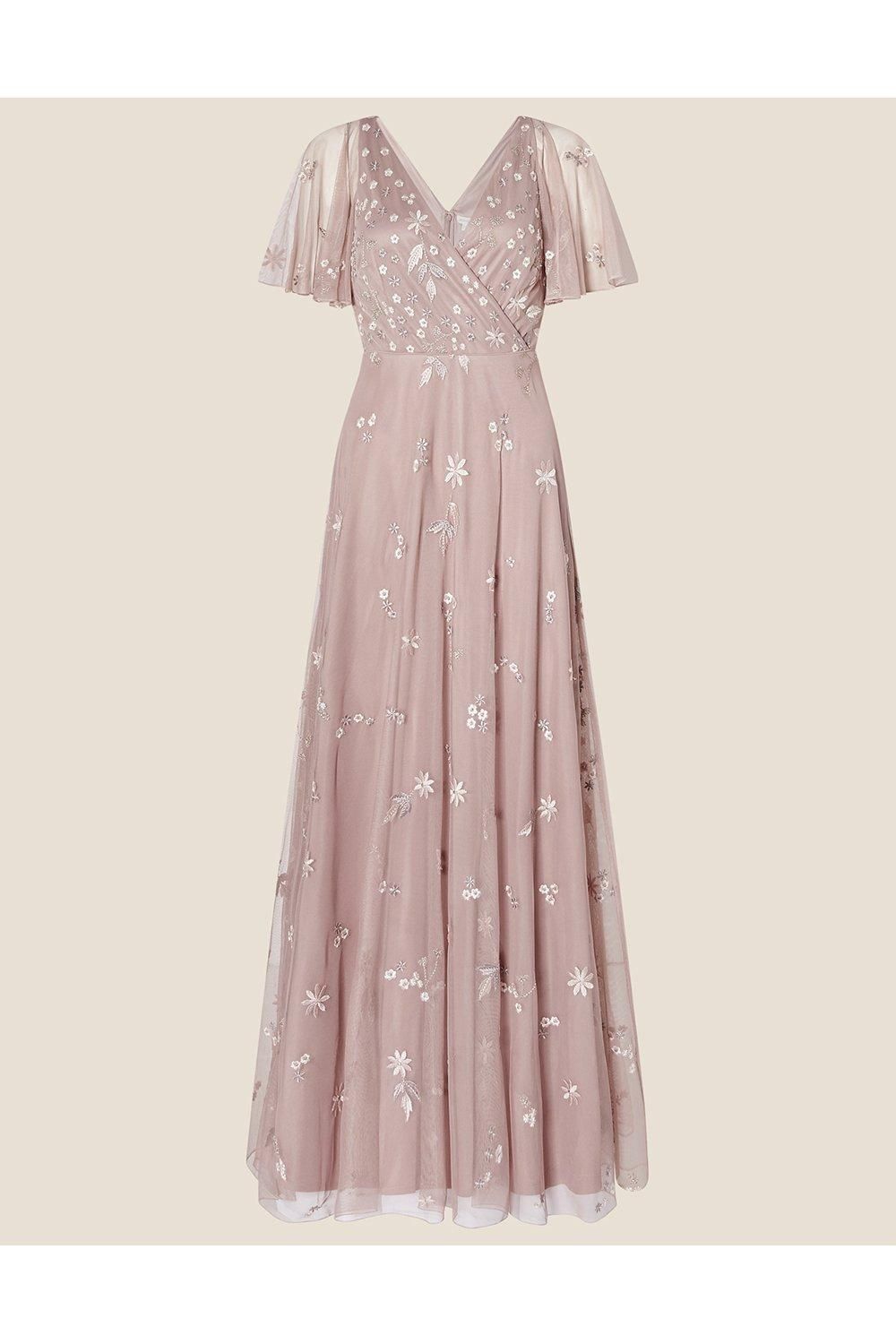 Monsoon Women's 'Rhonda' Embellished Maxi Dress in Brown