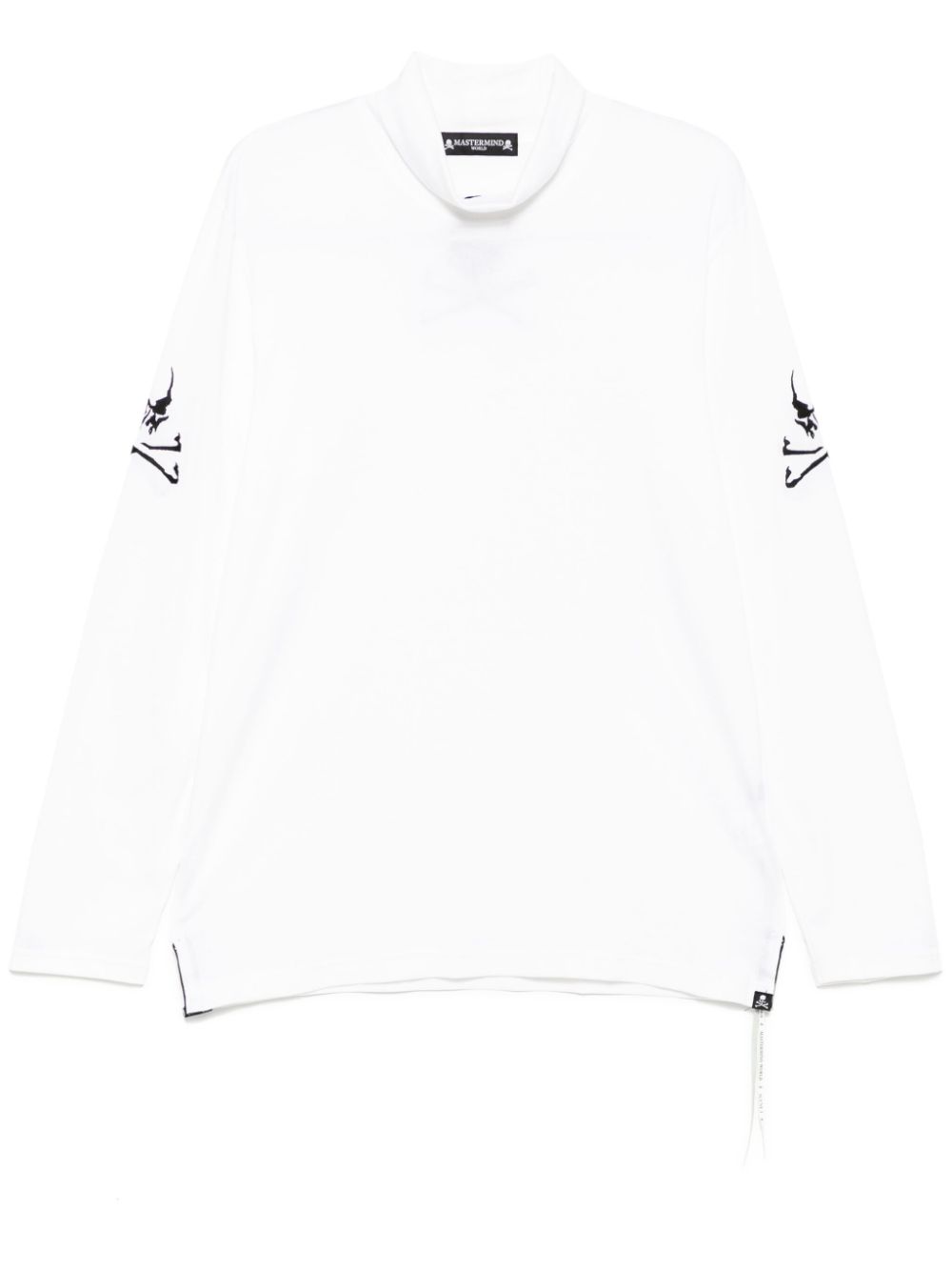 Logo embroidery long-sleeves T-shirt - White
