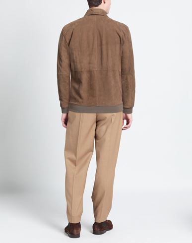 Dfour Man Jacket Camel Size 44 Leather