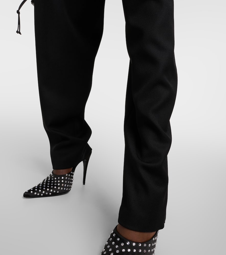 High-rise wool pants