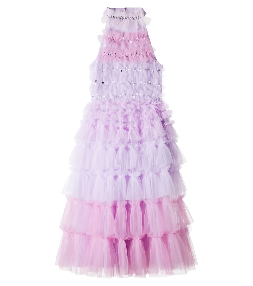 Blue Jean embellished tulle dress