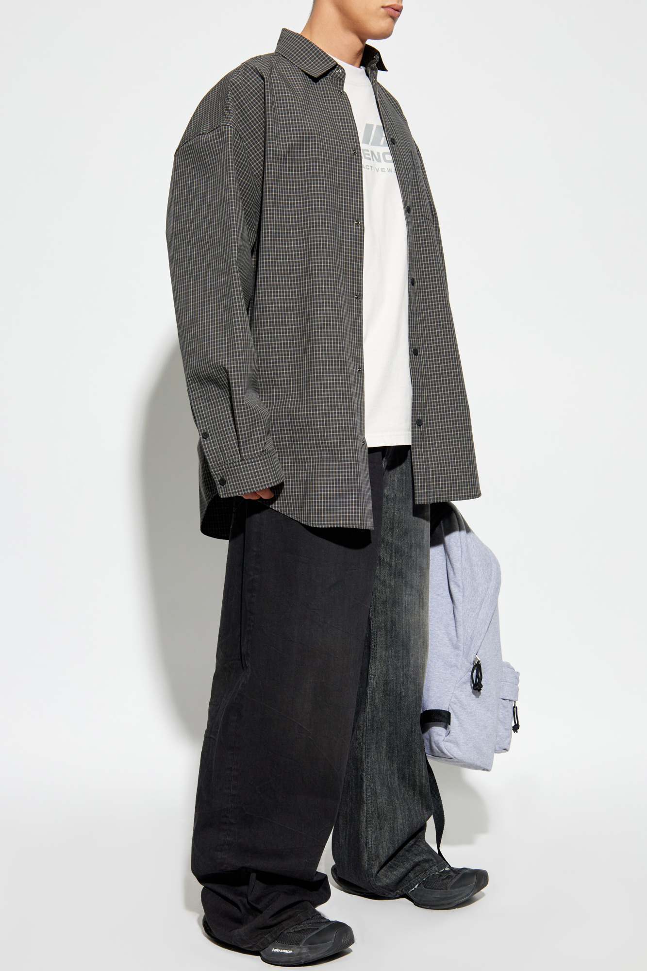 Wide-Leg Jeans, Men's, Black
