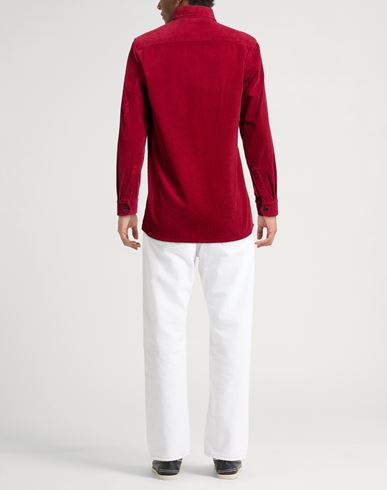 Man Shirt Red Size S Cotton, Elastane