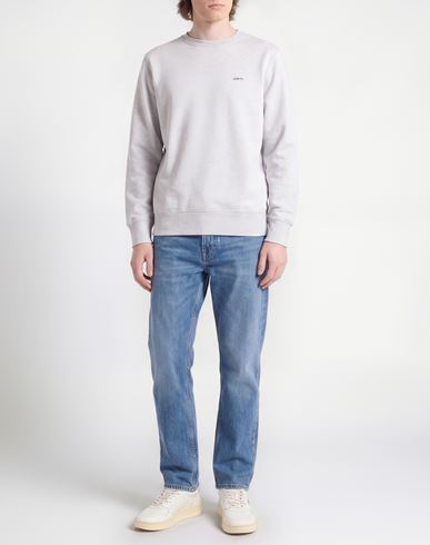 Man Sweatshirt Light grey Size XL Cotton, Elastane