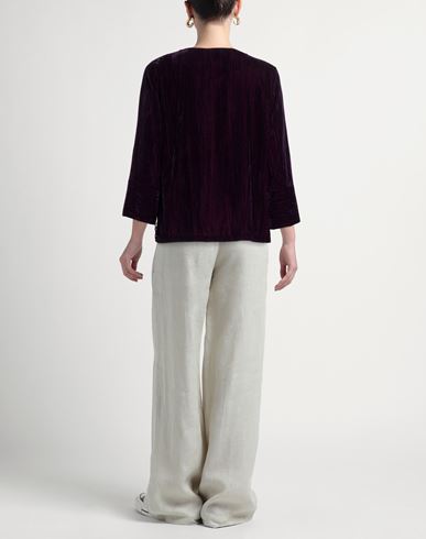 Woman Top Dark purple Size 6 Polyester