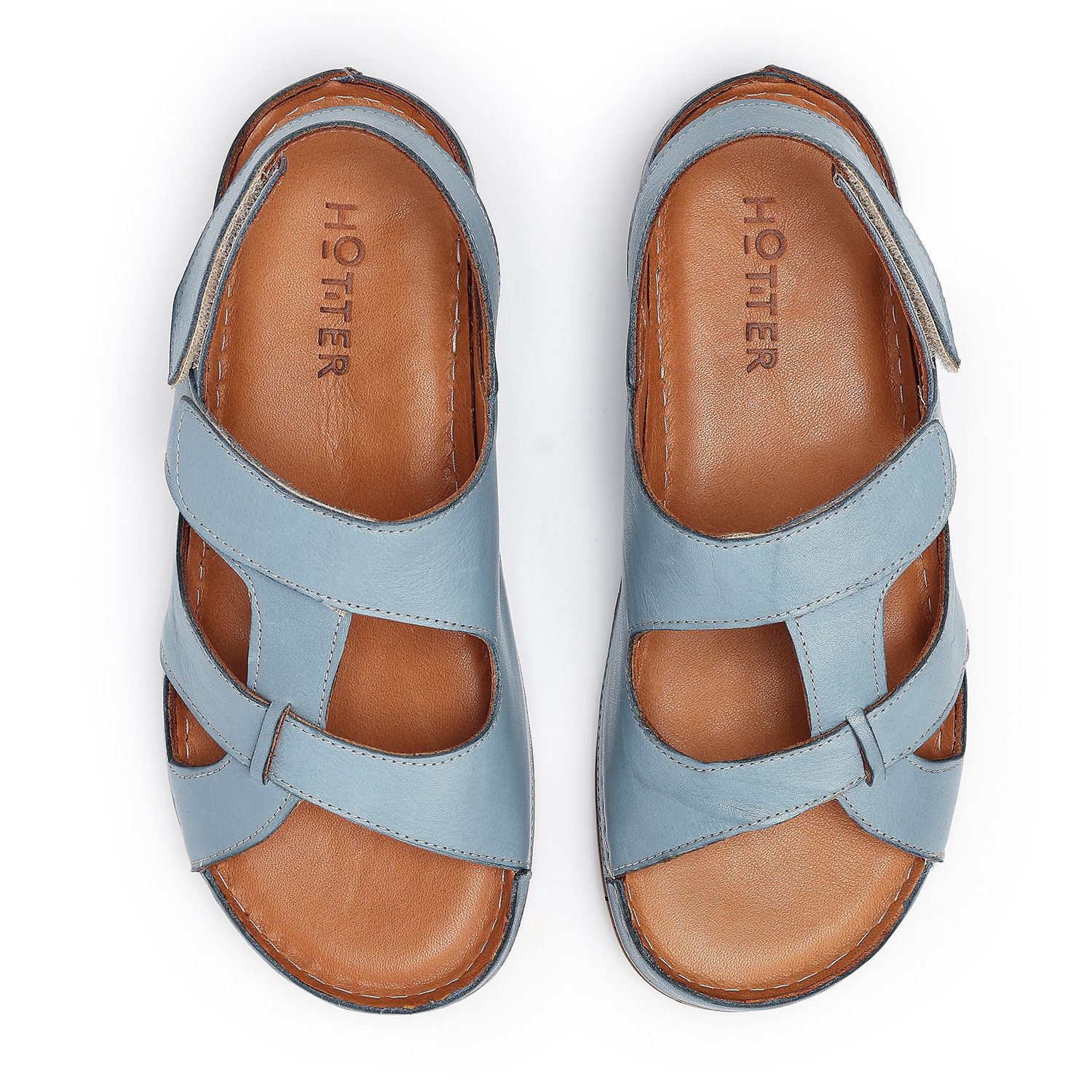 Hotter Wide Fit 'dilara' Sandals In Mid Blue