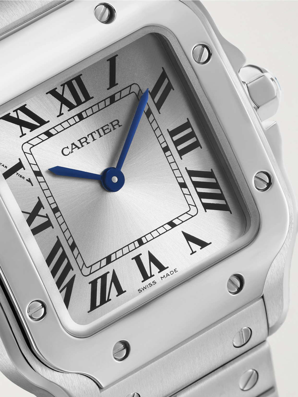 Santos De 34.5mm Stainless Steel Watch - Gray