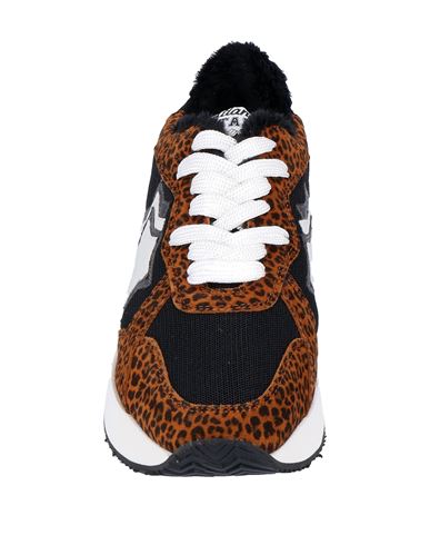 Woman Sneakers Brown Size 8 Soft Leather, Textile fibers