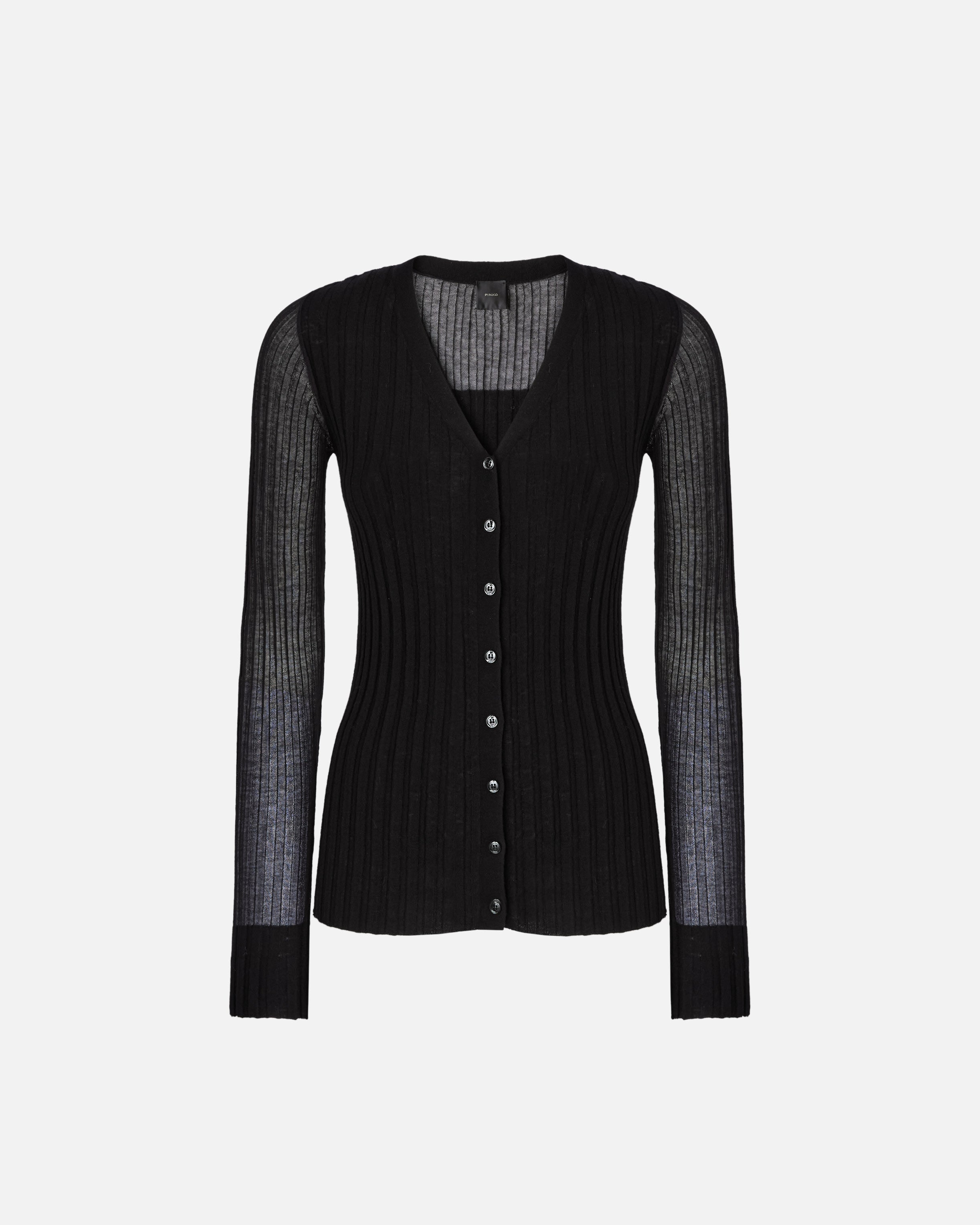 Lightweight ribbed knit cardigan