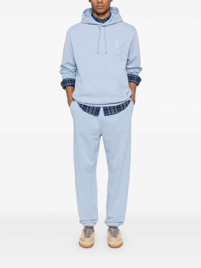 Sky Blue Cotton Track Pants