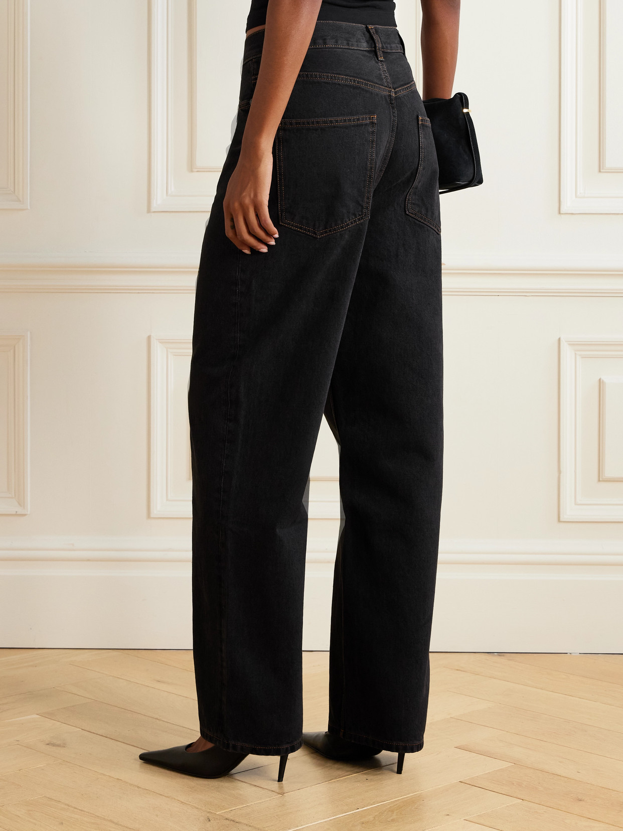 WARDROBE. NYC - Low-rise Boyfriend Jeans - Black