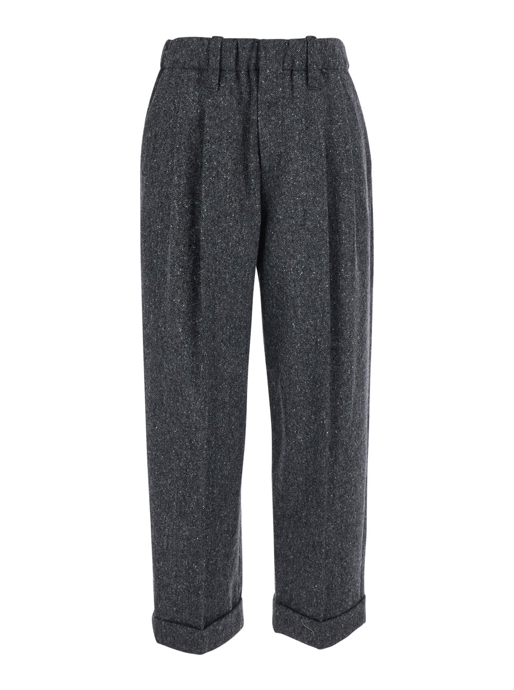 Virgin Wool Donegal Trousers — Gray
