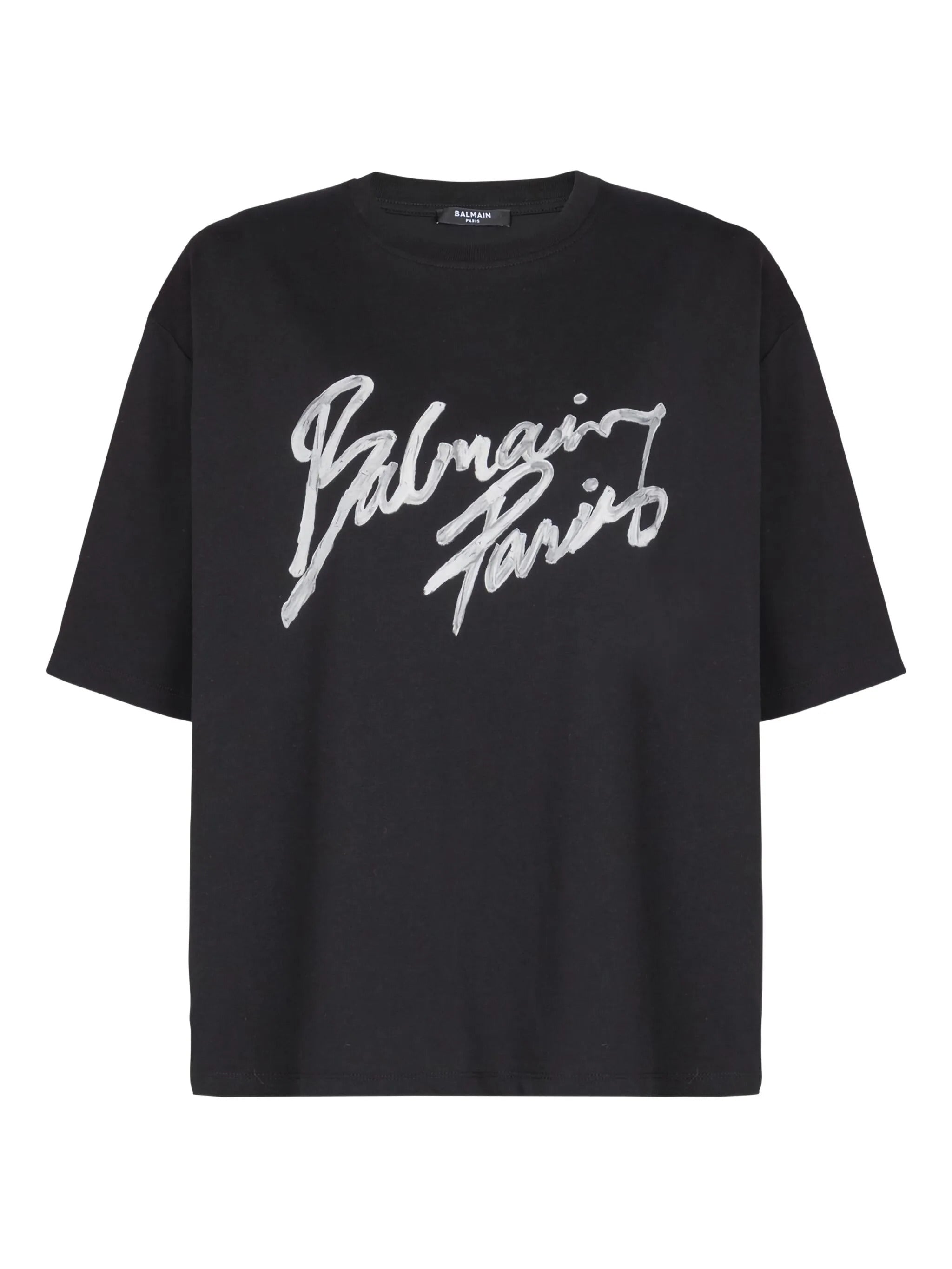 Paris Brush Print Cotton T-Shirt for Women