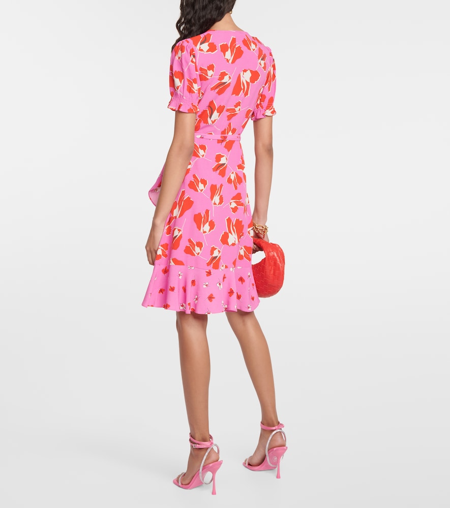 Diane von Furstenberg Emilia printed wrap minidress