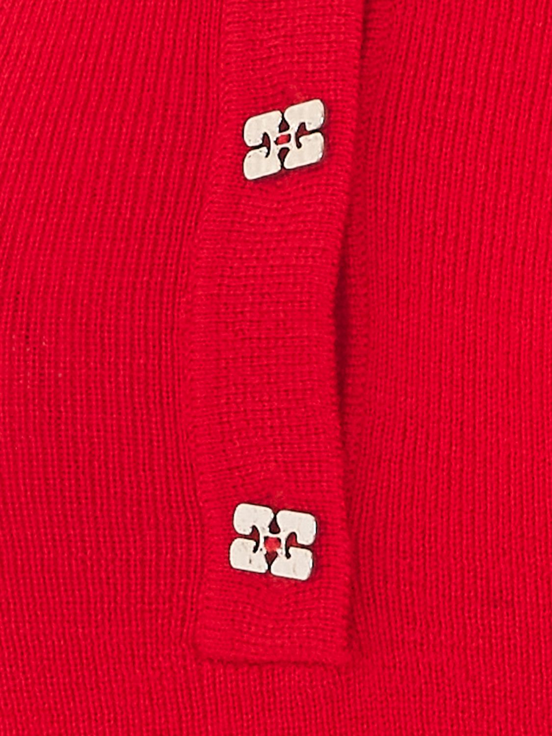 Butterfly Logo Ribbed-Knit Wool Polo