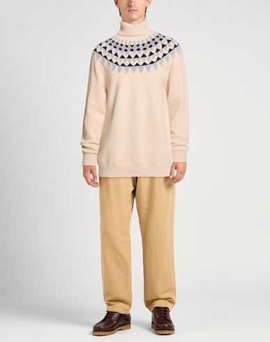 Man Turtleneck Beige Size 44 Virgin Wool