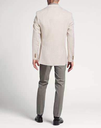 Man Blazer Beige Size 40 Linen, Cotton