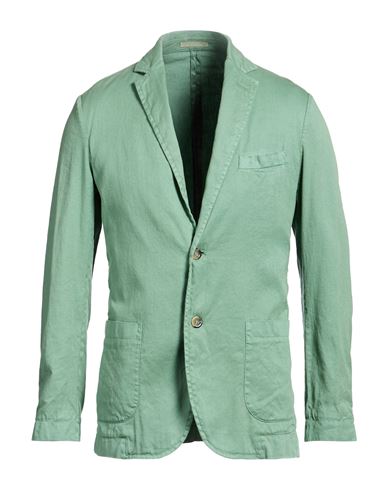 Man Blazer Sage green Size 40 Linen, Cotton, Elastane