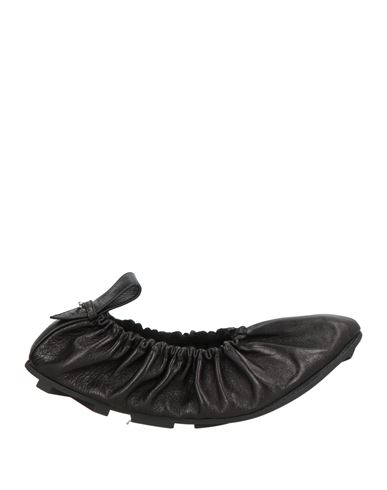 Woman Ballet flats Black Size 10 Leather