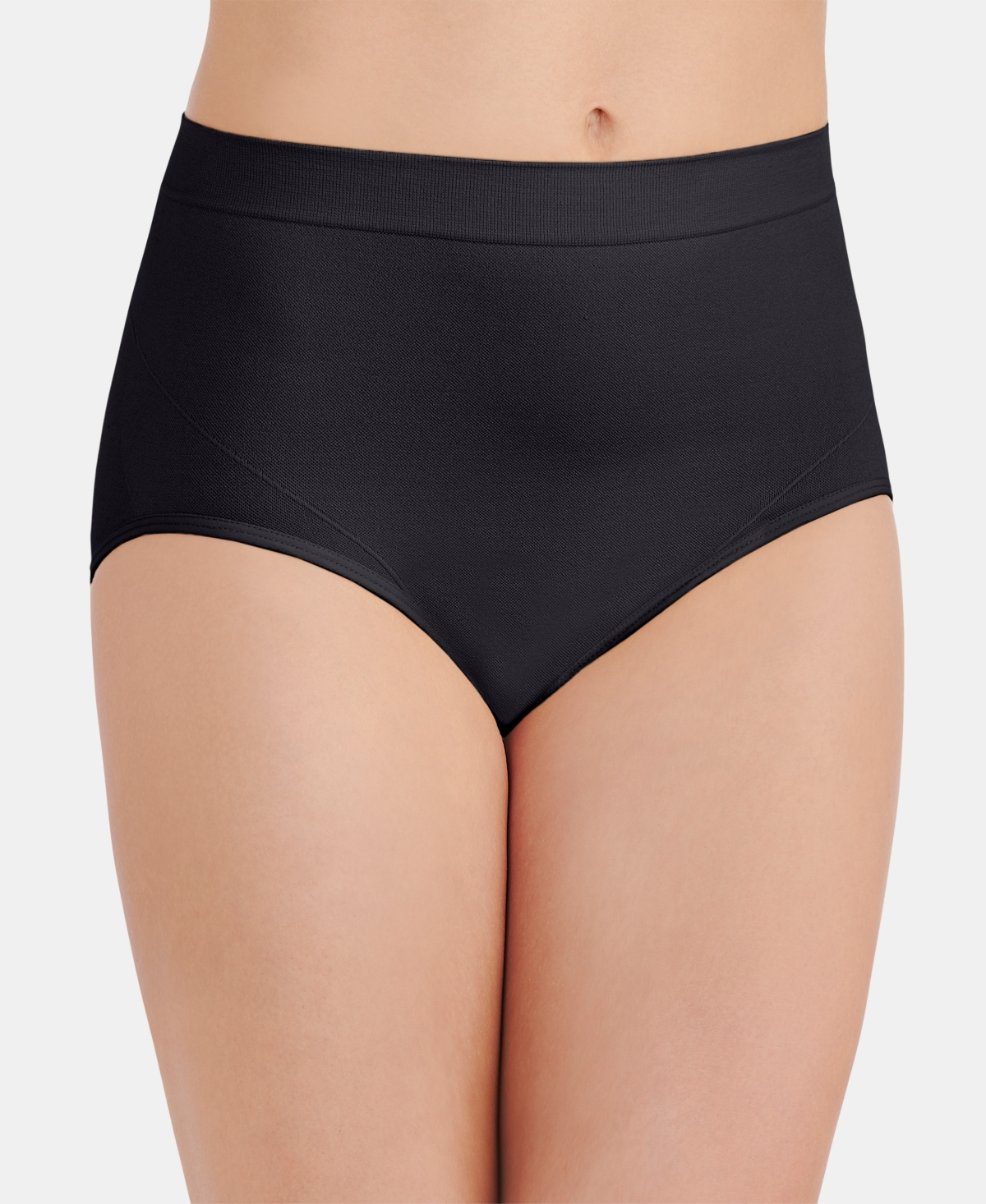 Seamless Smoothing Comfort Brief Underwear 13264, also available in extended sizes - Midnight Black