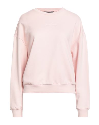 Woman Sweatshirt Light pink Size M Cotton, Elastane