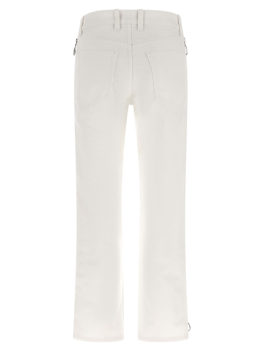 White Zip jeans