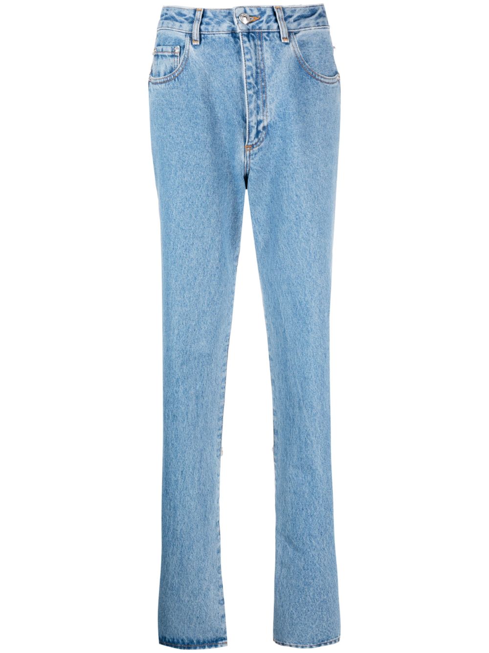 Bling cut-out jeans - Blue