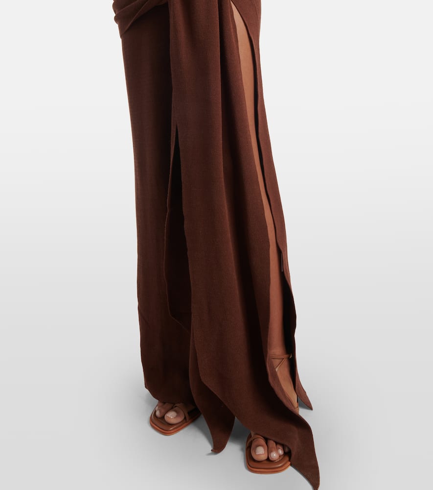Aya Muse Saros draped cotton-blend maxi dress