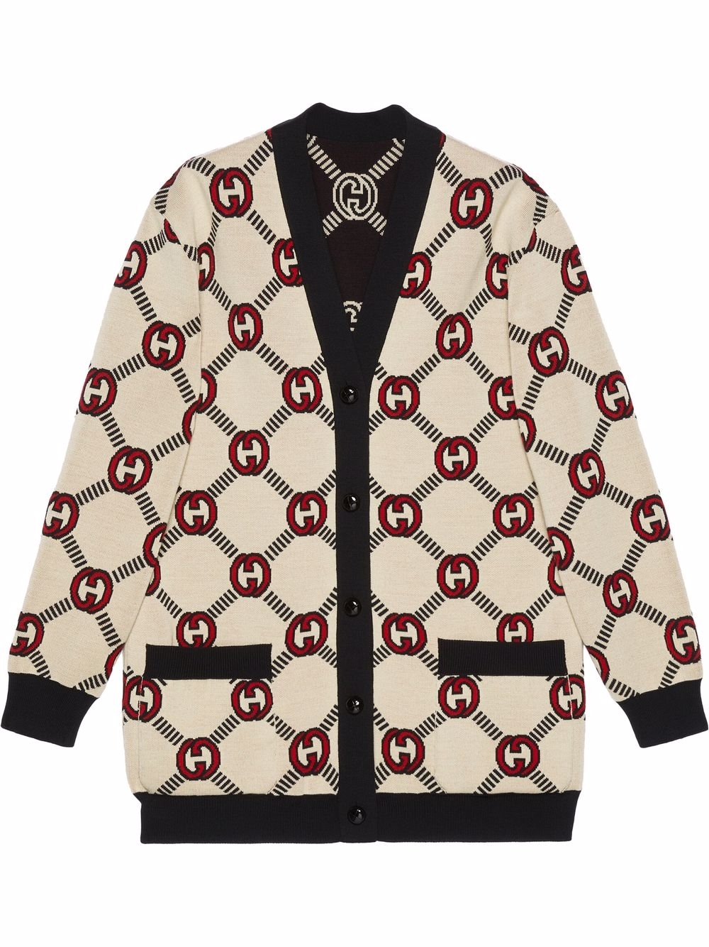 Reversible Interlocking G cardigan - Neutrals