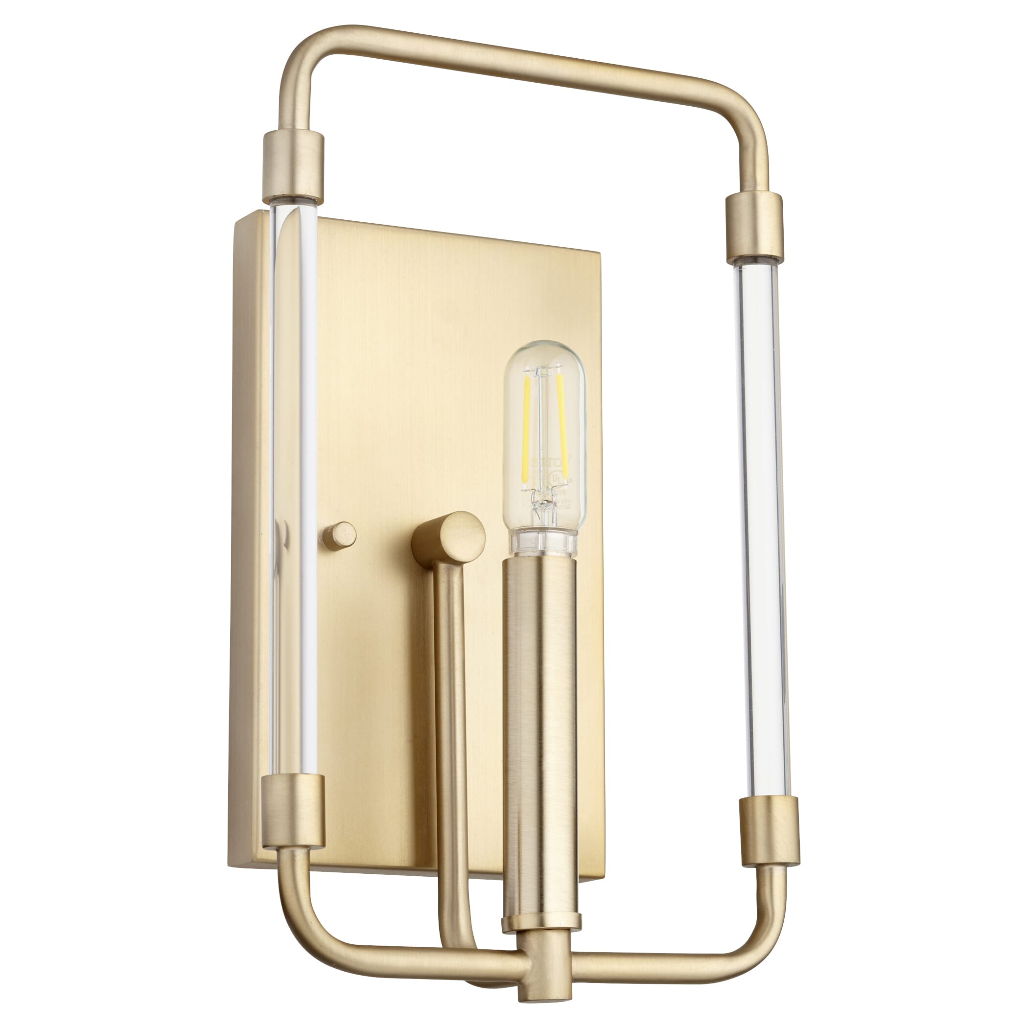 Quorum Optic 11" Wall Sconce in Aged Bra