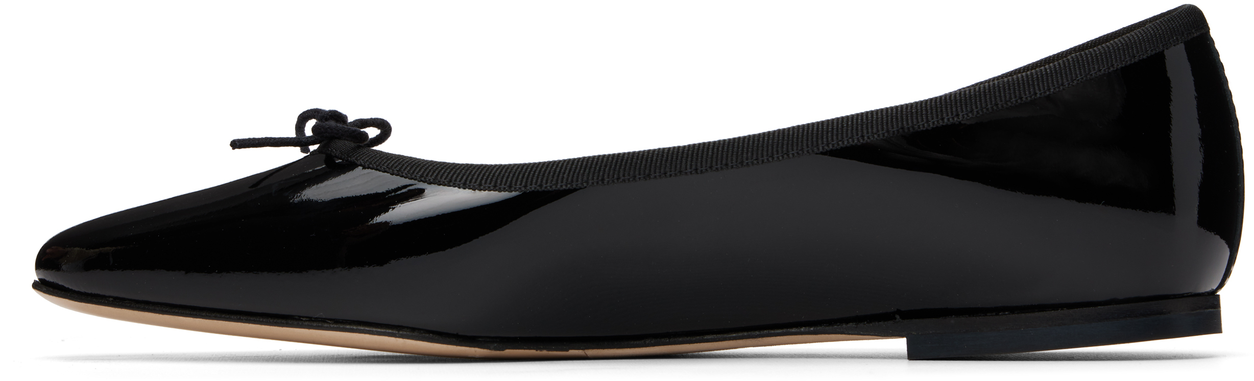 Black Cendrillon Pointed-Toe Ballerina Flats