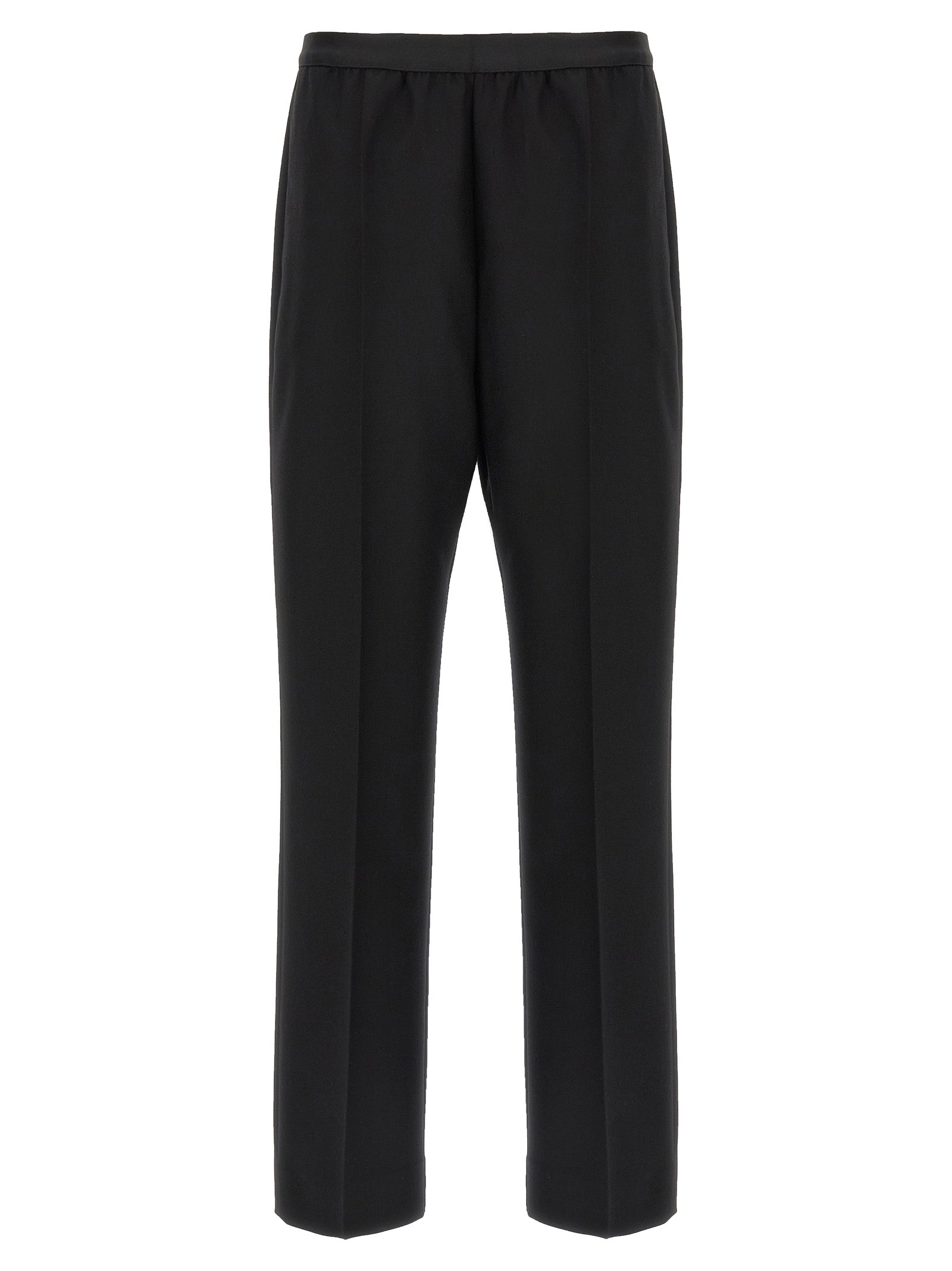Virgin Wool Trousers — Black