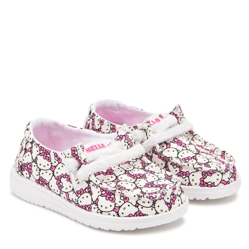 Kids' Wendy Hello Kitty Slip On Shoe Toddler Shoes (White/Pink)