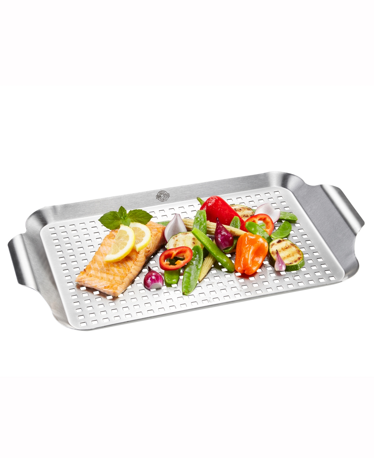 Stainless Steel Large Bbq Basket - Silver