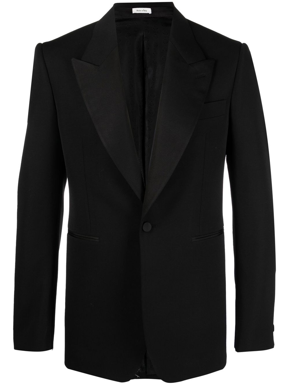 Tailored single-breasted suit jacket - Black