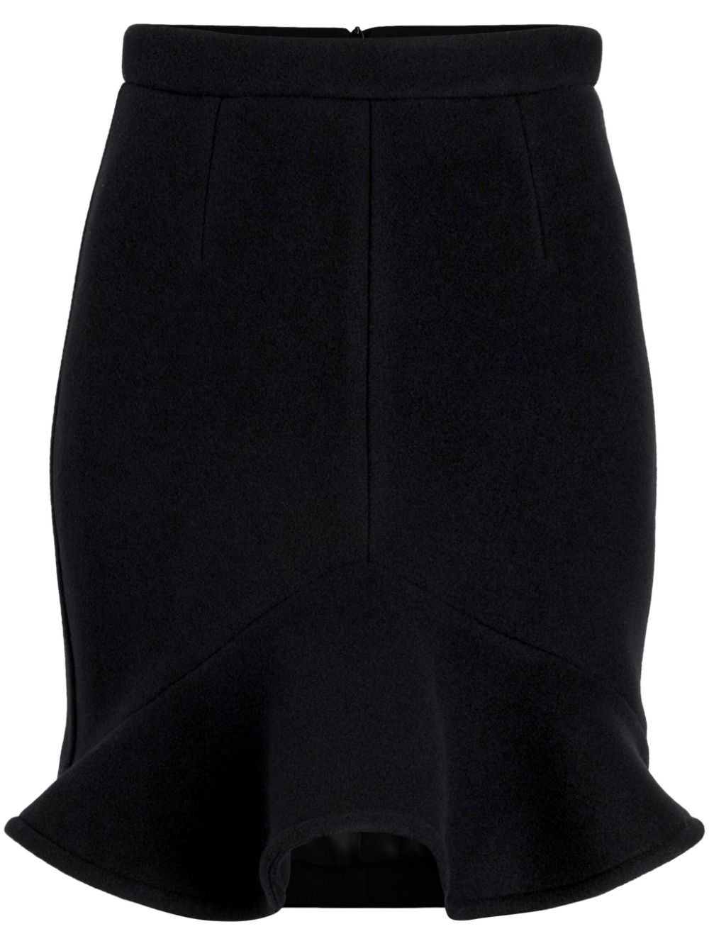 Ruffle mini skirt - Black