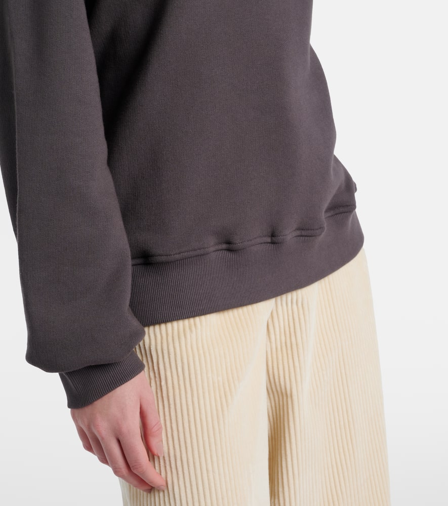 Printed cotton half-zip sweatshirt