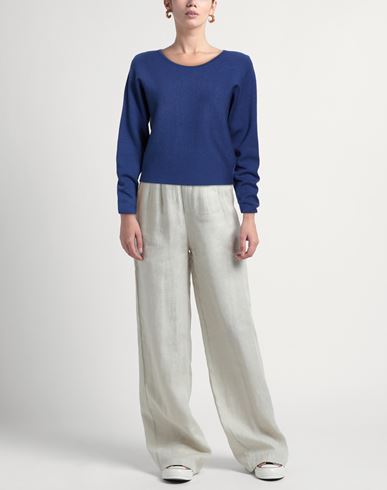 Woman Sweater Blue Size L Silk, Organic cotton