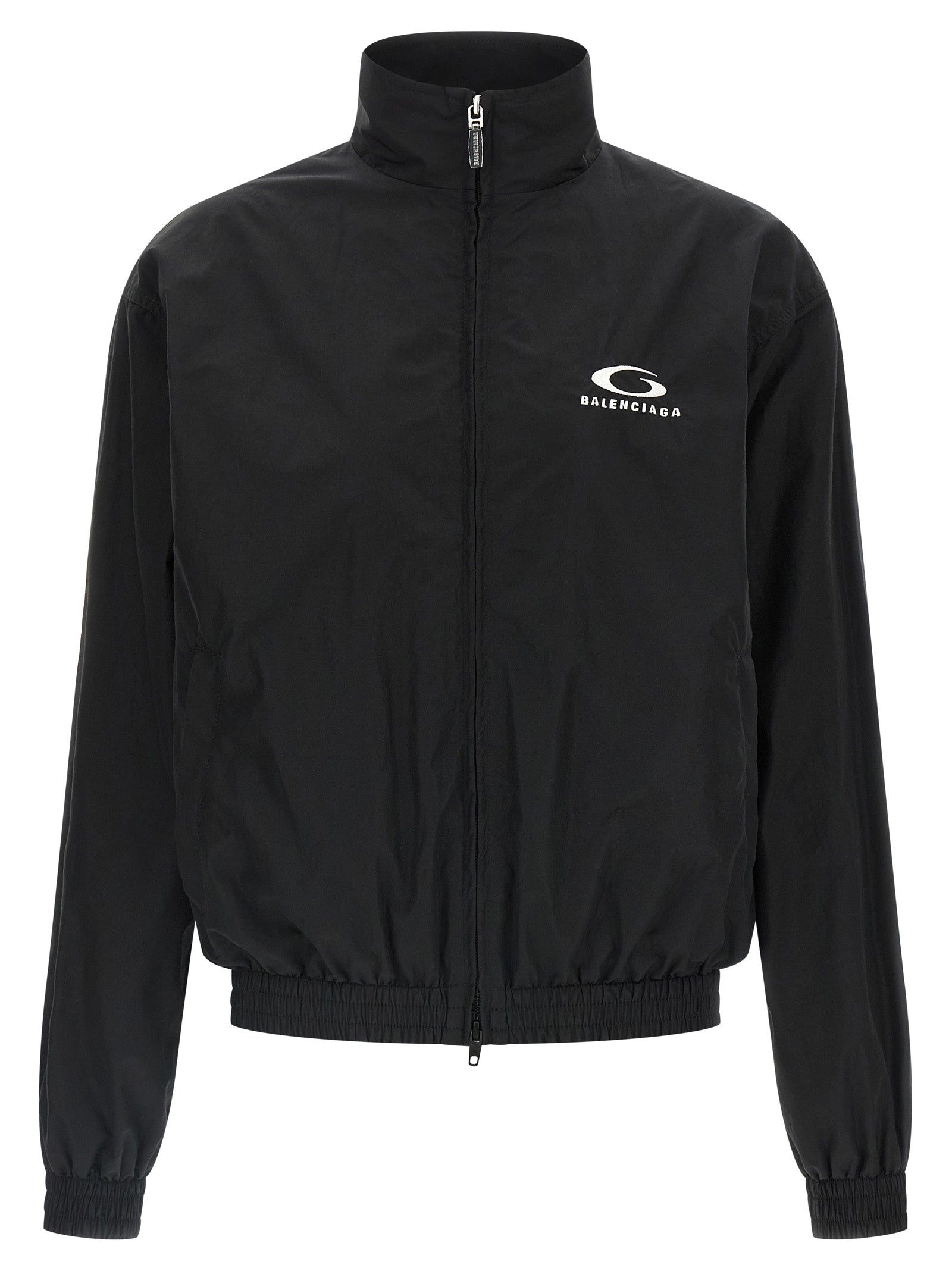 Logo-Embroidered Cotton Bomber Jacket — Black