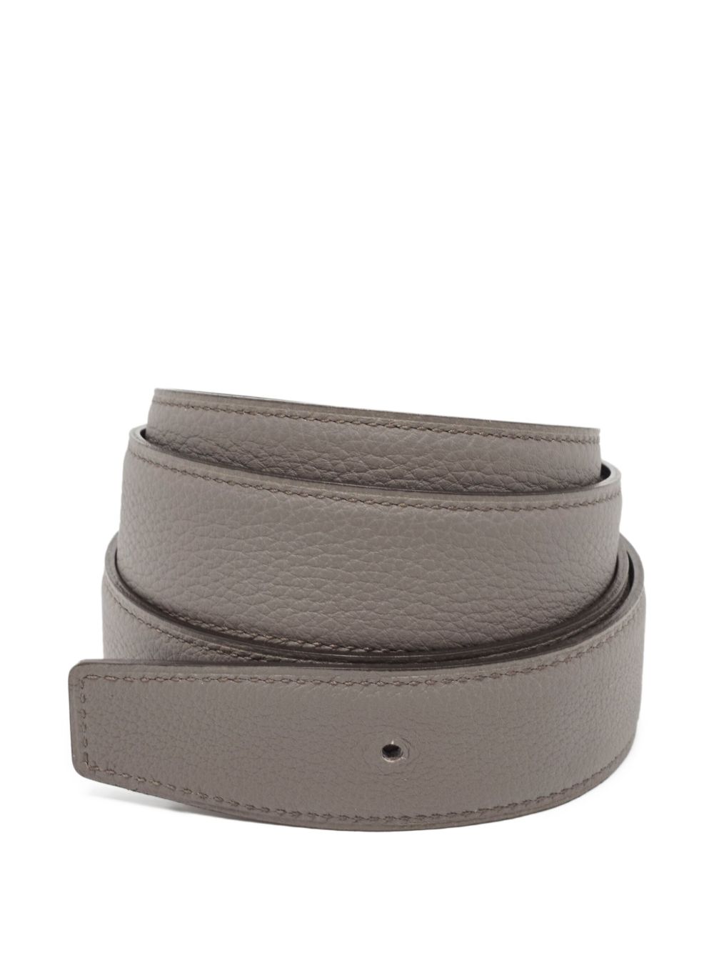 Leather belt - Grey
