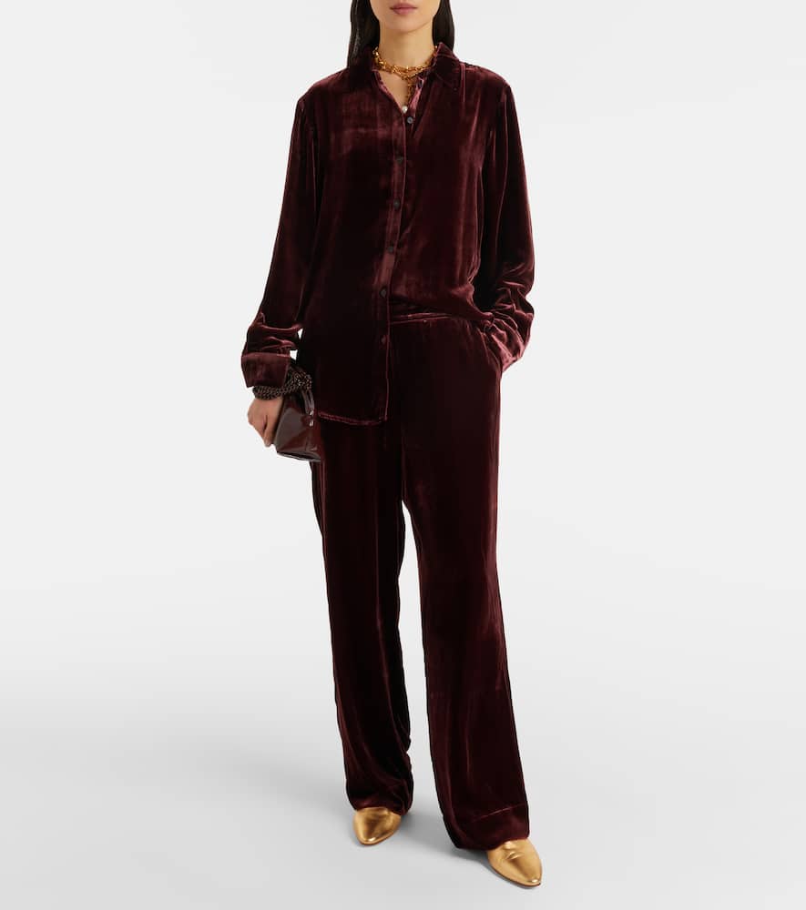 London velvet pajama pants