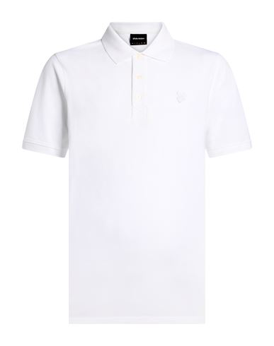 Man Polo shirt White Size XL Cotton, Elastane