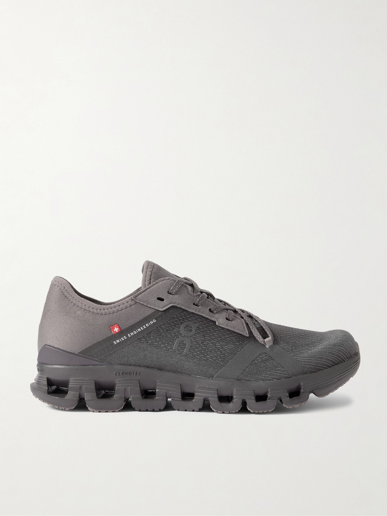 Cloud X 4 Ad Rubber-trimmed Mesh Sneakers - Gray