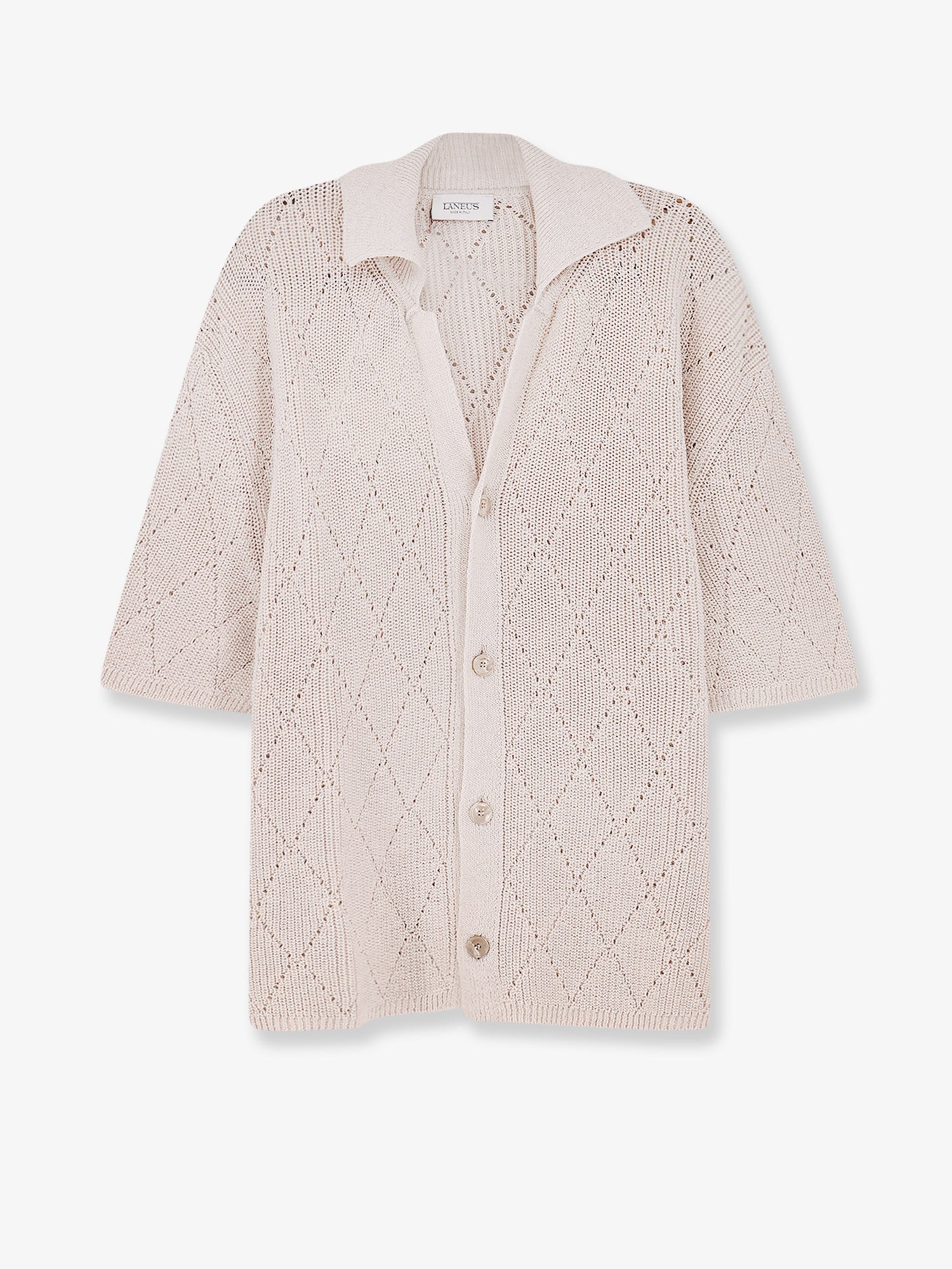 Knitted Cotton Shirt — Beige