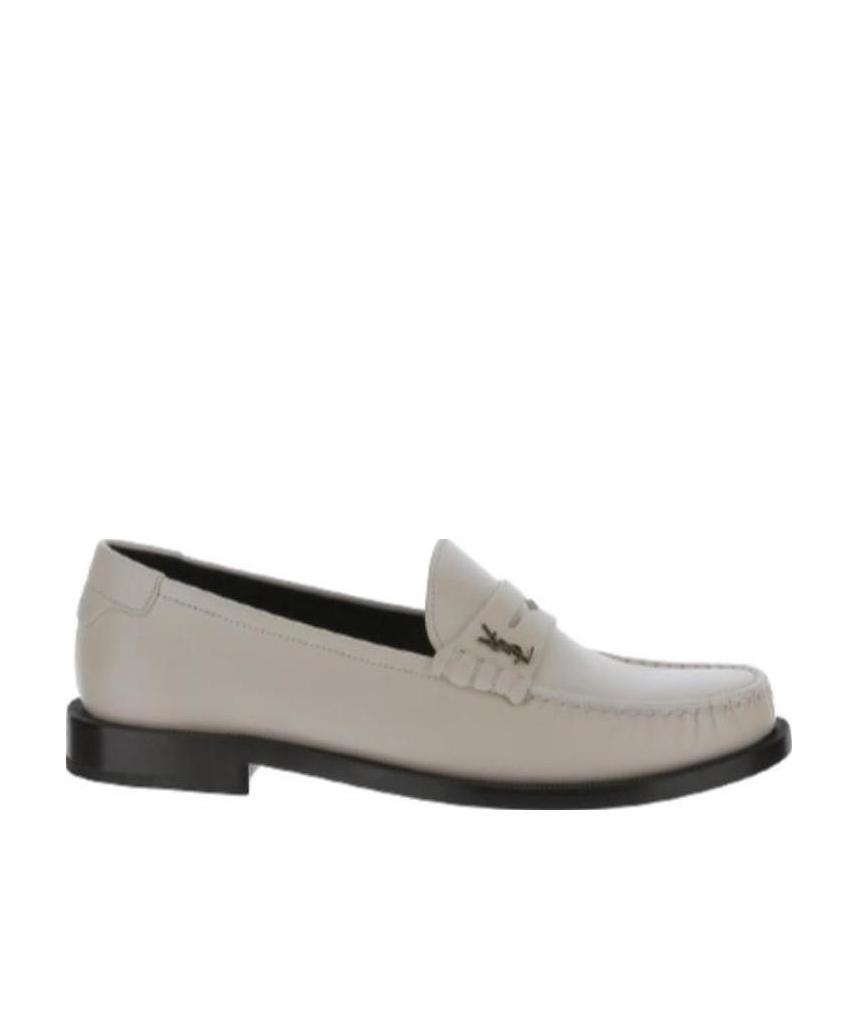 Monogram plaque loafers