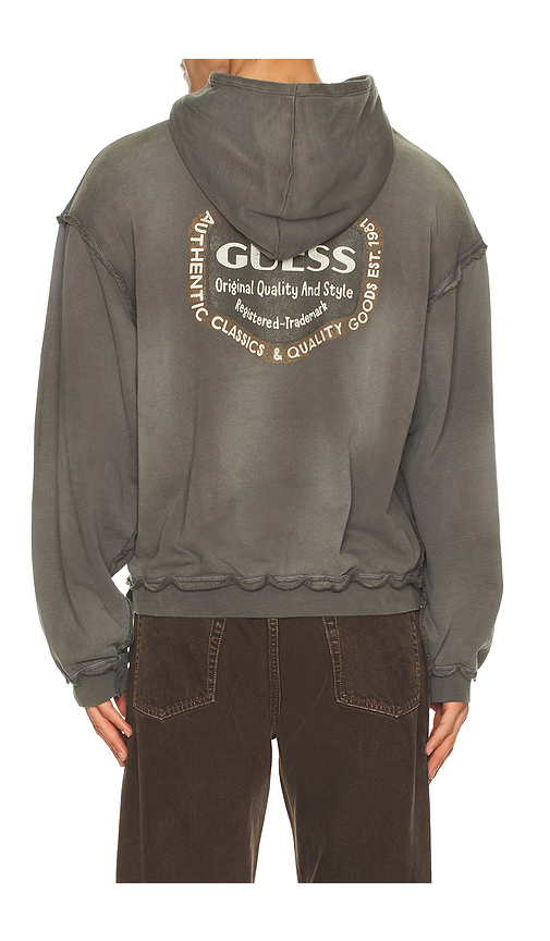 Guess Originals Graphic Boxy Hoodie in Grey. XL/1X. Also in L, M