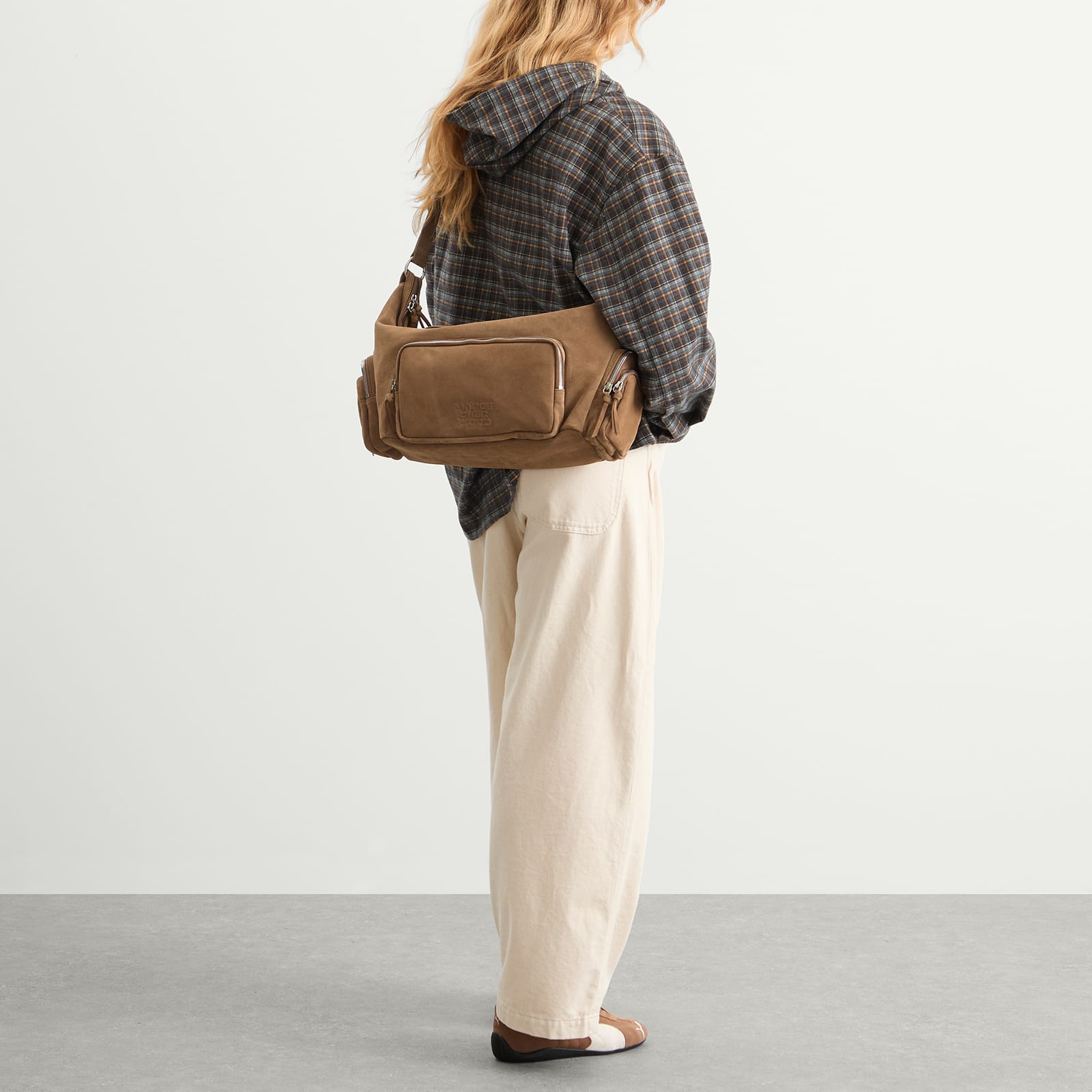 Women's City Hobo Ew Bag Cappuccino Suede