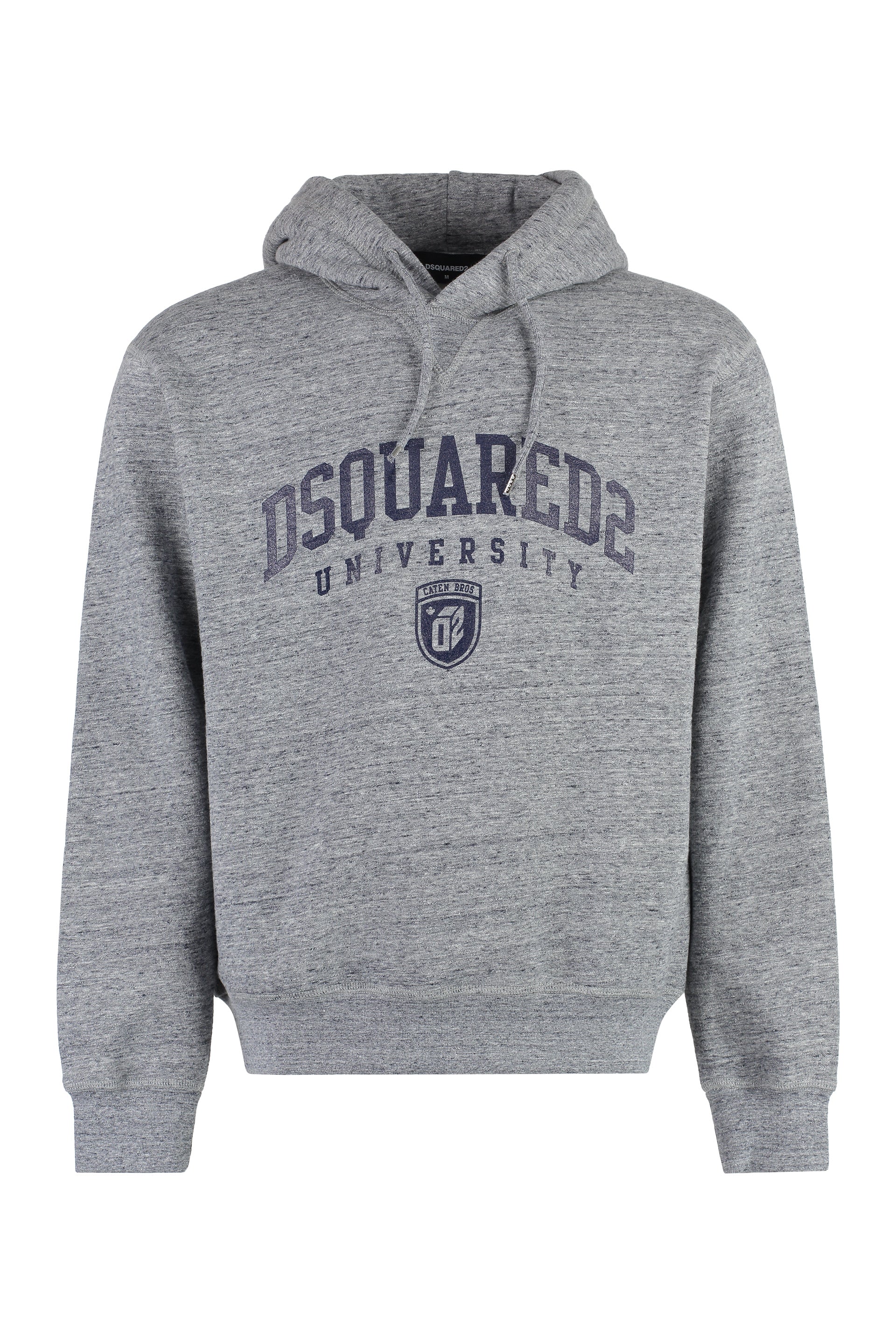 Logo-print Mélange-effect Hoodie
