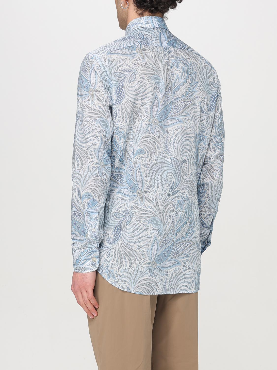 Shirt Men color Gnawed Blue