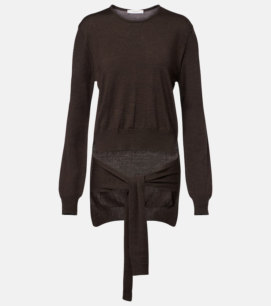 Trompe l'oeil wool-blend sweater
